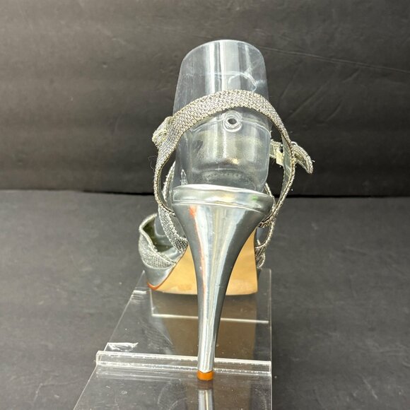 Style & Co High Heels Women’s 9M Karyn Silver Glitter Strappy Platform Stilettos - Picture 15 of 16